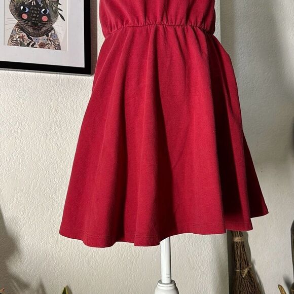 Gap Size cS Deep Red Fit and flare dress - Picture 6 of 7